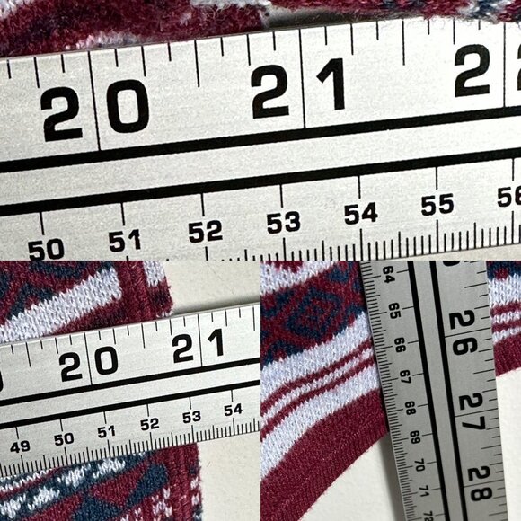 Eddie Bauer Engage Fair Isle Burgundy Purple Quarter‎ Zip Pullover Sweater Large - Picture 12 of 15